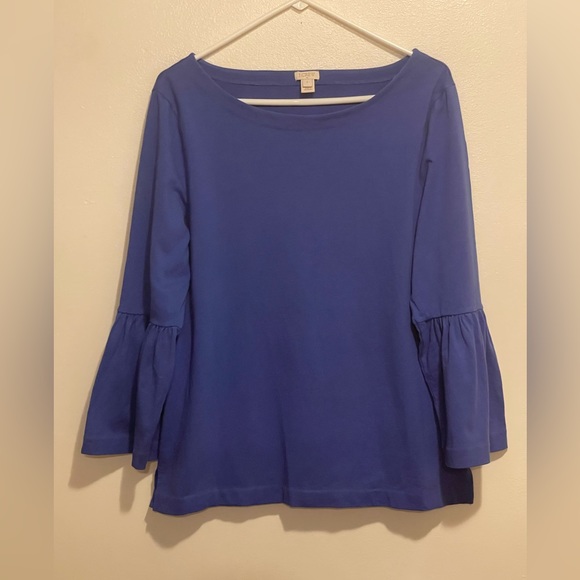 J. Crew Tops - J. Crew belle sleeve shirt. Excellent condition